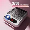 Nail Dust Collector Vacuum for Nail Techs Powerful Suction, Quiet 3-Speed Fan, Reusable HEPA Filter, One-Knob Control, Compact Portable for Gel/Acrylic Nails, Salon & Home