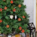 2.36" Orange Christmas Balls Ornaments 25 Pcs Shatterproof Christmas Ornaments Set Halloween Balls Ornaments Orange Ornament for Xmas Tree Holiday Party