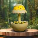 Tabletop Water Fountain for Kids Egg and Chick Themed Raindrop Indoor Fountain Children Humidifier for Desk Water Fountain Diffuser for Relaxation Humidification Meditation(Egg)