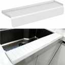 Sink Edge Protector with Suction Cup, 24" x 4", Silicone Sink Splash Guard for Kitchen & Bathroom, Protect Countertop from Scratches, Stains, for Stainless Steel Granite Quartz