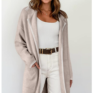 Dokotoo Womens Casual Long Cardigan Sweaters 2025 Winter Coats Fall Jacket Knit Coatigan Outwear with Pockets XL