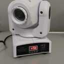 U`King DJ Lights Moving Head 8 Color 8 GOBO Stage Lighting LED Spotlight by DMX and Sound Activated Control for Wedding DJ Disco Parties Church Live Show Bar (White-1 Piece)