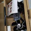 TCFUNDY Wood Stove Fan Heat Powered for Buddy Heater, Dual Motor Fireplace Fan with Bracket Fixed on Propane Space Heater, Quiet Operation Circulating Warm Air, Stove Fan for Wood/Log Burner Stove