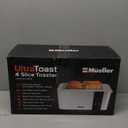 WHALL 2 Slice Toaster - Stainless Steel Toaster with Wide Slot, Bagel Function, Removable Crumb Tray