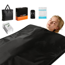 Sauna Blanket Portable, Sauna Bag for Home Use Weight Loss and Detox, 86–158℉, 20–60 Min Timer, Waterproof & Foldable – Includes Remote Control & Carrying Bag (Black)