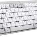Logitech MX Mechanical Mini for Mac Wireless Illuminated Keyboard, Low-Profile Performance Switches, Tactile Quiet Keys, Backlit, Bluetooth, USB-C, Apple, iPad - Pale Grey