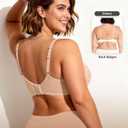 Vertvie Minimizer Bras for Women Full Coverage Underwire Supportive Bra Plus Size Lift Unlined Lace Bralette for Large Bust