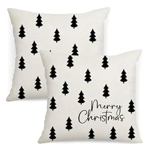 Christmas Pillow Covers 18x18 inch Set of 2 Blue Holiday Vintage Traditional Chinoiserie Decorative Throw Pillowcases Farmhouse Cushion for Couch Sofa Home Decor