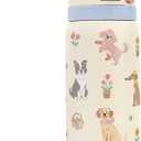 Gift for Dog Lover Stainless Steel Water Bottle, Vacuum Insulated, Push-Button Lid, 32 oz for Dog Mom Women Girls Friends Teens Birthday Christmas