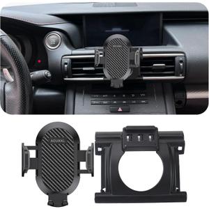Car Phone Holder Fits for Lexus 2014-2020 is 300 / is 350 / is 250 / is 200t Accessories,Thick Cases Friendly,Cell Phone Mount for 4.7-7 in Phones,360 Degree Rotation,Easy to Install