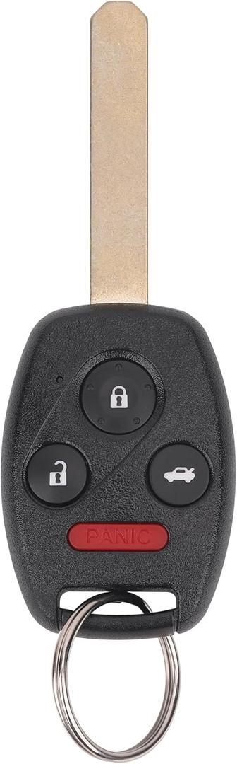 Vurkcy Keyless Entry Remote Control Uncut Car Ignition Key Fob Compatible with Honda Accord 2003-2007, Replacement for OUCG8D-380H-A, 4 Button