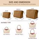 OPPOSHE Purse Organizer Insert for Longchamp Le Pliage, Premium Felt Long Champ Bag Handbag Women, Tote Organizer Insert with 9 Compartments (Medium, Brown)