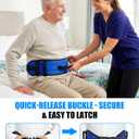 Rhino Valley Gait Belts for Seniors, 59" Gait Belt with 7 Handles, Anti-Slip Padded Gate Belts Medical for Elderly, Transfer Belt with Quick Release Buckle for Standing Aids&Support