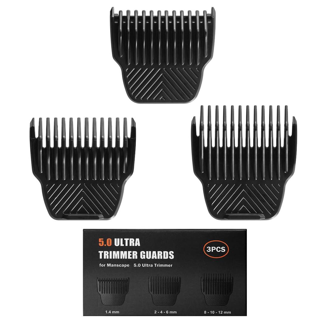 3 Professional Trimmer Guards for Manscaped The Lawn Mower 5.0 Ultra - 7 Cutting Lengths from 1/18"-1/2" Fit for Manscaped Lawn Mower 5.0 Trimmer Replacement Guards
