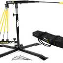 SKLZ Hurricane Baseball and Softball Swing Trainer, Adjustable Power Band System with Anti-Dent Ball Head, Height 23 to 38 Inches, Solo Hitting Practice for Youth Ages 14 and Under