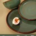 Pokini Stoneware Dinnerware Sets for 6, Microwave Safe Plate and Bowl Set, Easy to Clean & Durable Dishes Sets for Small to Medium Families, Sage Green