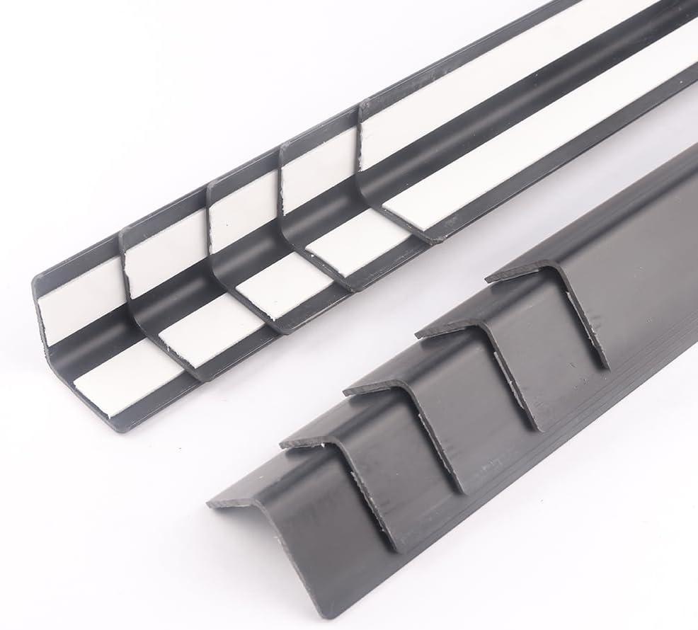Black Self-Adhesive Wall Corner Protector 10 Pcs PVC Corner Guards Edge Protector for Wall, Furniture Corner