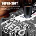 Birthday Gifts for Dad from Daughter & Son - Best Dad Ever Blanket - Christmas Fathers Day Valentines Day Birthday Gifts for Dads Who Have Everything - to My Hero Dad's Blanket 50"x60" Grey