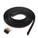 COUKIU 10 FT PVC Floor Transition Strip, Peel and Stick Molding Trim for Threshold Transitions with a Height Less Than 10 mm/0.4in, Carpet & Floor Edging Trim, Carpet to Tile Transition Strip(Black)