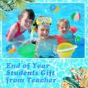 24 Set End of Year Students Gift from Teacher Bulk Sand Bucket and Shovels Beach Ball Set with Blessing Card Preschool Kindergarten Graduation Gifts Summer Pool Party Favors for Kids (Classic)