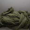 Anluoer Queen Comforter Set - Olive Green Tassel Boho Bed in a Bag 7 Piece with Lightweight Soft Fringe Bedding Sets with 1 Comforter, 2 PillowShams, 2 Pillowcases, 1 Flat Sheet, 1 Fitted Sheet