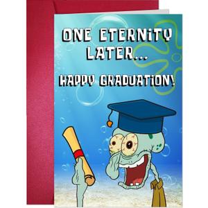 LoLoud Graduation Card, Funny Congrats Grad Card for Kindergarten Preschool 5th Graduation High School College Students PHD