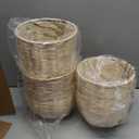 3PACK Coastal Dome Rattan Pendant Light Shades, Set of 3 Woven Boho Lampshade for Floor Lamps, Chandelier, Wall Sconces Light Fixture