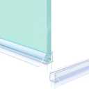 Shower Door Bottom Seal Strip, 2PCS Seal Strip, Clear PVC, 36" Length, Fits 10mm Thick Glass, Prevents Leaks, Easy Installation, No Adhesive Required (Clear, 36in for 3/8"(10mm))