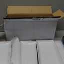 Gomakren 3 Tier Serving Trays Stand 14 Inches Serving Platters Rectangular Large Serving Plates for Party Display Set Collapsible Sturdier Rack, White Serving Trays and Platters (15.7" x 13.5" x 9.2", Black)