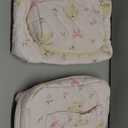 3PCS Coquette Makeup Bag,Quilted Cosmetic Bag Large Make Up Bag Set,Quilted Portable Toiletry Organizer Bag,Cotton Travel Skincare Bag for Women Girls (05-Pink Rabbit)