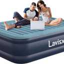 Queen Air Mattress 18 with Built in Pump, 2 Mins High Speed Inflation Luxury Auto Stop Pump Blow Up Mattress Comfort Air Bed, Colchones Inflables