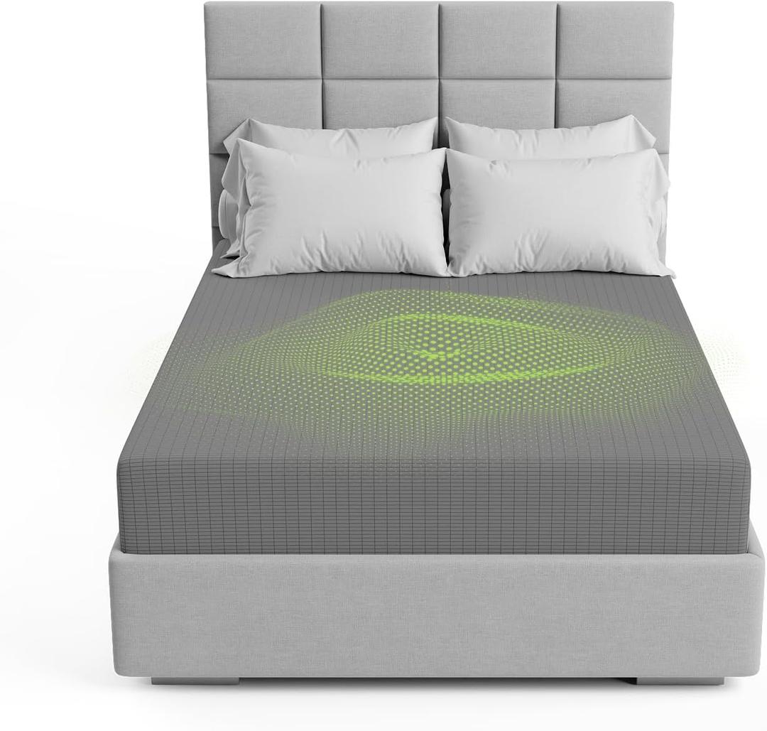 The Grounding Co. Fitted Terra Grounding Sheets Queen Size  Premium Organic Cotton Earthing Sheet with Silver-Infused Threads for Sleep, Recovery & Wellness  Gray