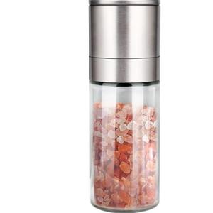 Gulex® Salt and Pepper Grinder Set, Pepper Mill, Sea Salt Shaker Grinder Refillable, Adjustable Coarseness, Stainless Steel with Ceramic Rotor (Seasoning not included)