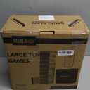 Outdoor Games Large Tower Stacking Game, 54 Wooden Blocks, Stack Up to 4 Ft Tall, Includes Carry Bag and Scoreboard, Backyard and Beach Lawn Yard Fun for Adults and Family (Natural)