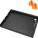 Full-Size Griddle Insert for Char-Griller 5050 3001 5650 3008 3030 3725, Flat Top Griddle with Handles for Chargriller Charcoal Grills, Cooking Griddles for Chargriller with 2 Pcs Fire Grate Hangers