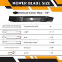 742-05177 High Lift Mower Blades Kit Compatible with 42" Deck Cub Ca-det XT1-LT42 XT2-LX42 ZT1-42 Craftsman T2200 Z5200 Lawn Mowers2 Pack
