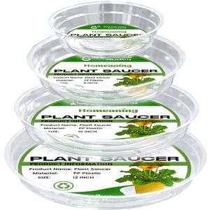 20 Pack Plant Saucers of 6, 8, 10, 13 inch,Plant Drainage Trays,Durable Flower Pot Drip Trays,Durable Plastic Plant Trays for Indoors, Outdoors,Collects Flower Pot Drainage
