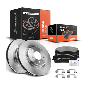 A-Premium 12.6 in (320 mm) Front Vented Disc Brake Rotors + Ceramic Pads Kit Compatible with Select Chrysler and Dodge Models - 300, Challenger, Charger, Magnum, 6-PC Set