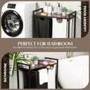 CWS Home Goods Laundry Basket Organizer with 2 Removeable Bags & A Large Top Shelf Laundry Hamper with Handles for Clothes or Toys for Laundry Room, Bathroom, & Dorm with 2x 45Pounds Bags (46LBs)