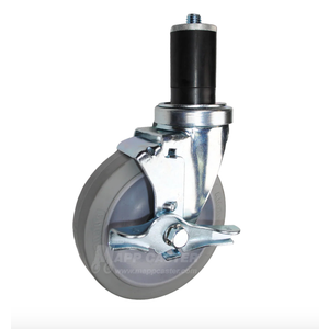 THERMOPLASTIC RUBBER WHEEL SWIVEL CASTER WITH BRAKE - SELECT