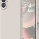 LOVE 3000 Designed for iPhone 16 Case, Premium Silicone with [Soft AntiScratch Microfiber Lining] Shockproof Protective Phone Case for Men Women Girls 6.1", Stone