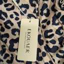 Ekouaer Nightgowns for Women 2 Pack Button Down Sleep Shirts Short Sleeve Nightshirt Sleepwear House Dress with Pockets (Large, Black/Brown Leopard)