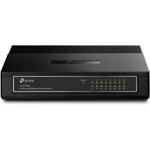 TP-Link 16 Port 10/100Mbps Fast Ethernet Switch , Desktop or Wall-Mounting , Plastic Case Ethernet Splitter , Unshielded Network Switch , Plug and Play , Fanless Quiet , Unmanaged (TL-SF1016D)