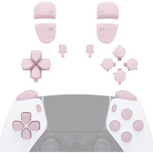 EXtremeRate Replacement Full Set Buttons Compatible with ps5 Edge Controller, Cherry Blossoms Pink D-pad Share Options Home Face Buttons R1 L1 R2 L2 Triggers Compatible with ps5 Edge Controller