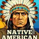 Native American: Coloring Book For Adults And Kids Features Native American Indian Portrait And Life