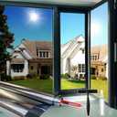 Window Privacy Film One Way Sun Heat UV Blocking, 29.5" * 78.7" | Reflective Window Tint for Home & Office, Daytime Privacy See Out Not in, Static Cling, Natual Silver