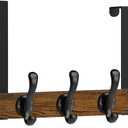 YINMIT Over The Door Hooks, Heavy Duty Over Door Hanger Hook, Over Door Towel Rack, Door Hanger, Door Coat Hanger for Hanging Towels, Clothes, Hats, Back of Bathroom Door (1 Tier-B Style)