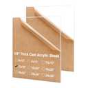 KINLINK 12x16 Acrylic Sheets, 1/8inch (3mm) Clear Plexiglass Sheets, Transparent Plasitc Board with Protective Paper for DIY Project, Craft, Picture Frames, Sign, Weding invitaton, 2 Pack