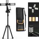 Upgraded Aluminum 13200mAh Rechargeable Work Light with 78in Height Folding Stand and Carrying Bag, 8000 Lumen Cordless Camping Light, White/Warm/Nature White(Standard)