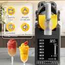 Fiii Slushie Machine 92 oz, Slushy Machine for Home, 6 Preset Programs, Quiet Operation, LED Display, Auto-Clean, No Ice Needed, Perfect for Milkshakes, Margarita Smoothie, Frappes and More (Black Silver)